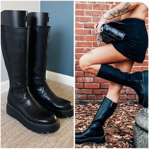 J Slides TYRONE Black Leather